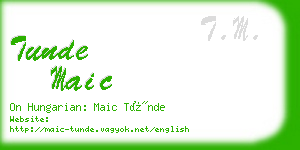 tunde maic business card